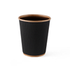 Eco Friendly Dispostable personnalisée Black Ripple Wall Paper Cups