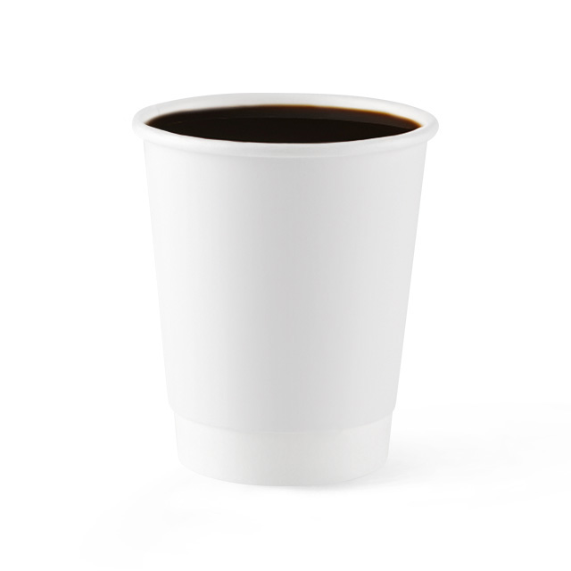 Disposable whilte tasse de café en papier peint double