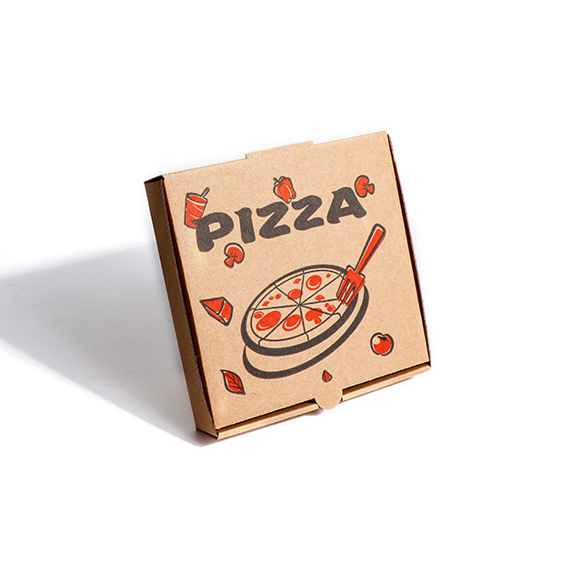 Boîte à pizza Kraft ondulée de 7 pouces
