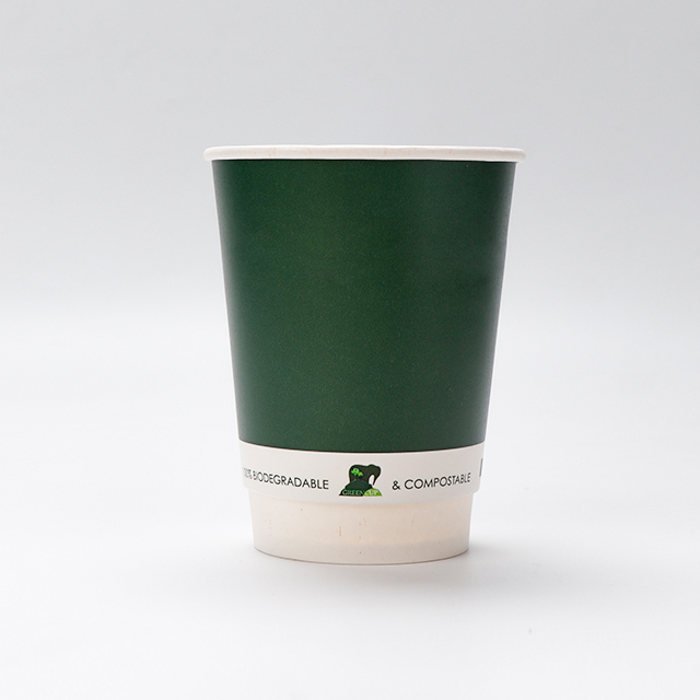 Couptage à base d'eau composable personnalisé Tasse de papier peint à double peint de 12 oz 