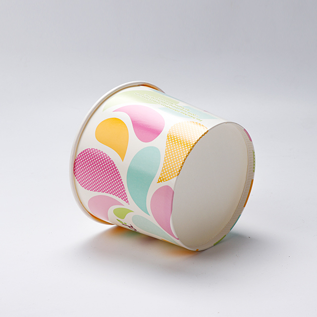 Cup de crème glacée jetable imprimé sur mesure 4oz-16 oz à imprimé personnalisé.