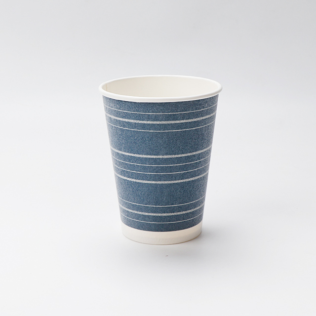 Tasse de papier peint à un simple portable épaissi chaud et froid 12 oz