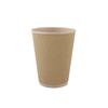 12 oz en bambou intérieur out kraft ripple peint en papier peint