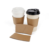Logo personnalisé Imprimée à la chaleur résistante à l'emballage jetable Caquer des manches de tasse de tasse