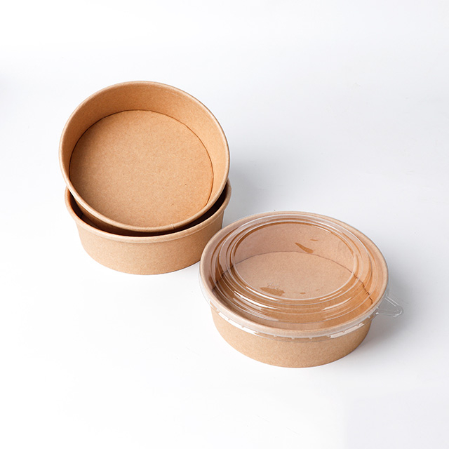 Bols en papier à salade écologique de 25 oz pour une présentation de repas sains