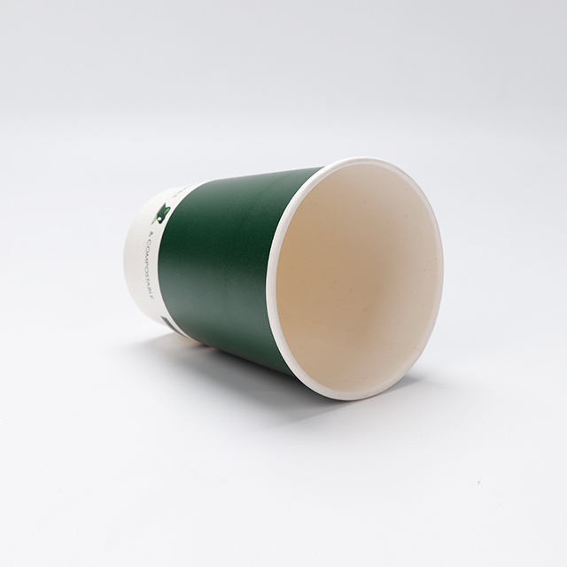 Couptage à base d'eau composable personnalisé Tasse de papier peint à double peint de 12 oz 