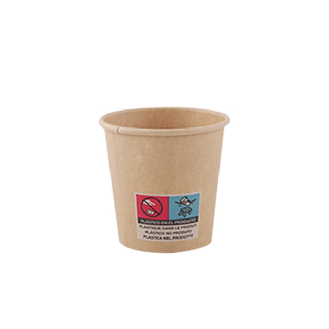 Tasse de café en papier PLA Kraft de 4 ozo