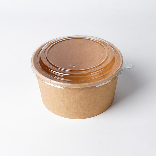 Disposable à emporter Kraft Paper Salad Bowl 500 ml / 750 ml / 1000 ml / 1100 ml / 1300 ml / 1500 ml