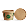 Compostable Kraft Soup Paper Soup Couvrir les couvercles