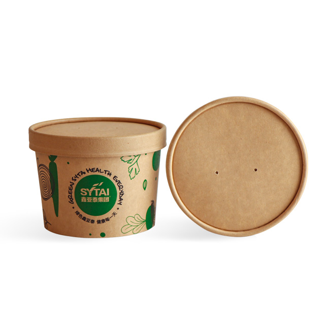 Compostable Kraft Soup Paper Soup Couvrir les couvercles