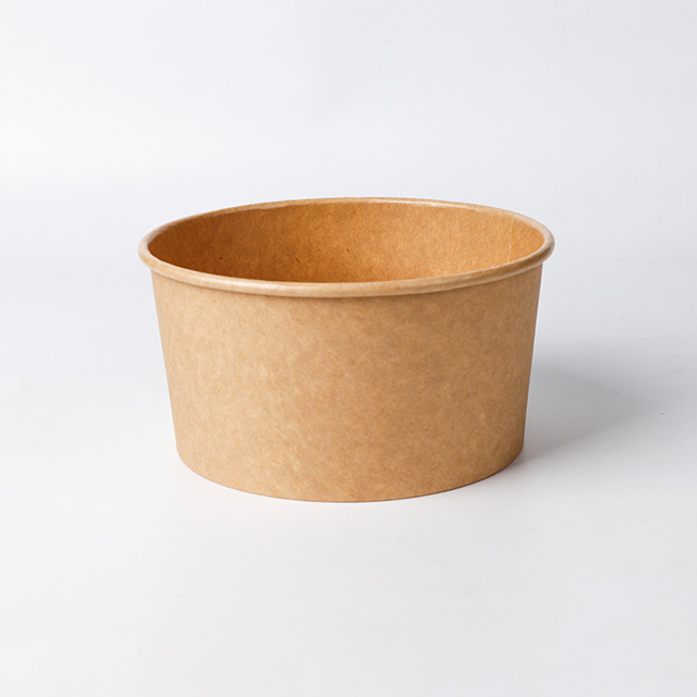 Disposable à emporter Kraft Paper Salad Bowl 500 ml / 750 ml / 1000 ml / 1100 ml / 1300 ml / 1500 ml