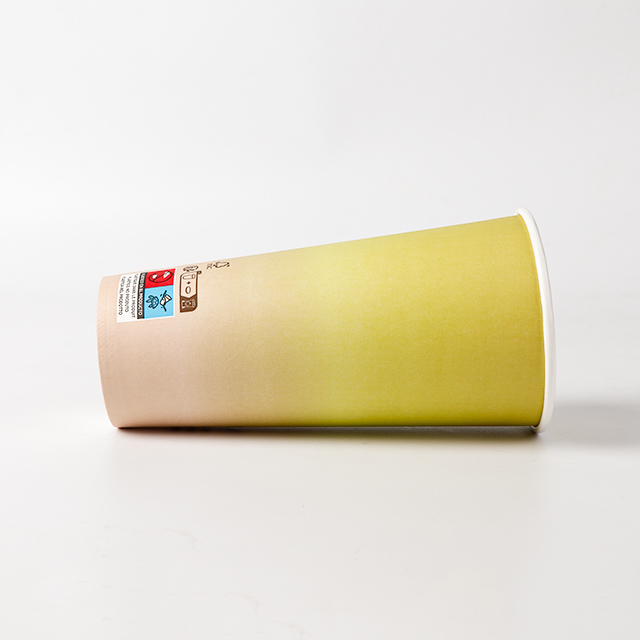 22 oz tasses en papier à paroi durable respectueuses pour les boissons chaudes et froides