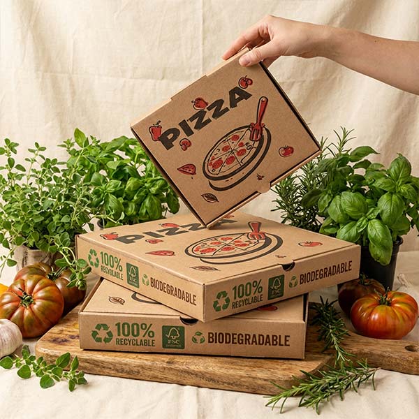 Bo&icirc;te &agrave; pizza carr&eacute;e en carton ondul&eacute; de 9 pouces3