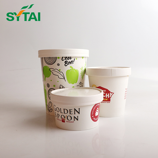 Grandes tasses à soupe Kraft de 32 oz pour la livraison de restauration