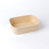  500 ml Logo Imprimé Eco Friendly Take Awing Rectangle Bambou Paper Bowl avec couvercles