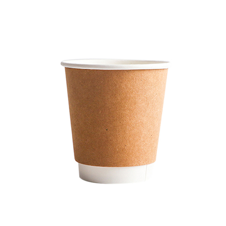 8oz disposable kraft double wall paper coffee cup.jpg