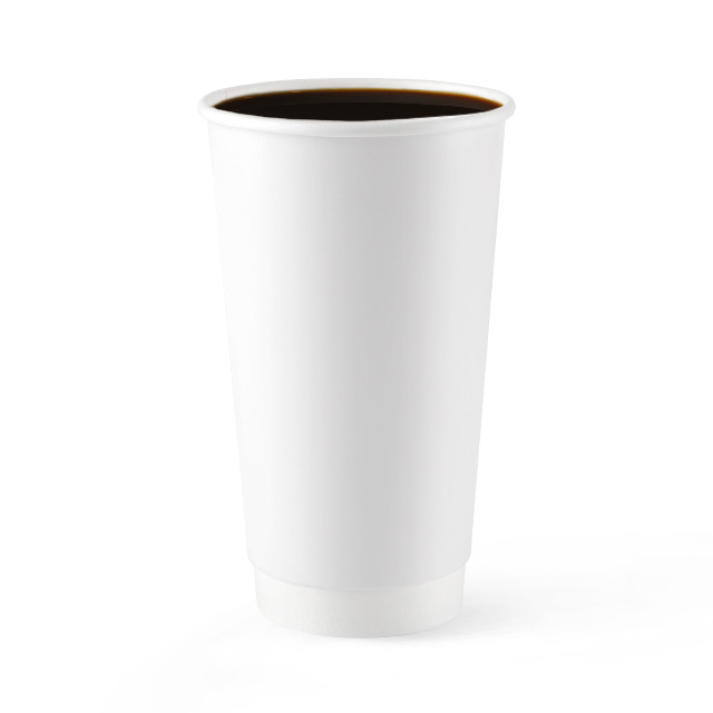 Disposable whilte tasse de café en papier peint double