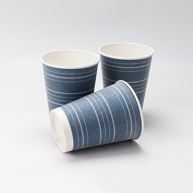 Tasse de papier peint à un simple portable épaissi chaud et froid 12 oz