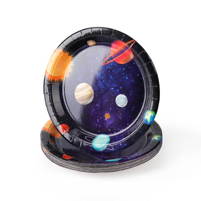 Plateau en papier spatial jetable