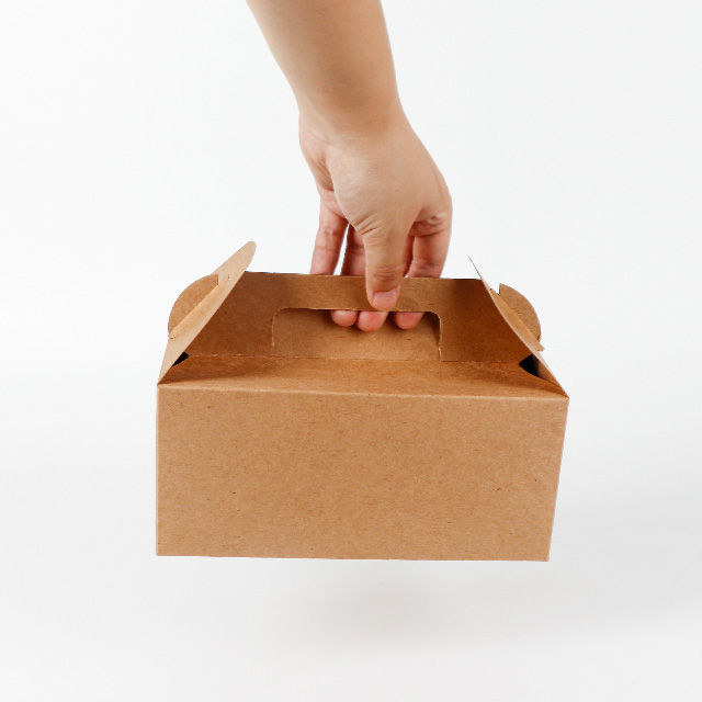 Ensemble de papier à imprimé logo personnalisé Boîte à gâteau Kraft de 8 pouces avec dossiers