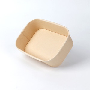 Petits bols en papier carrés écologiques de 500 ml