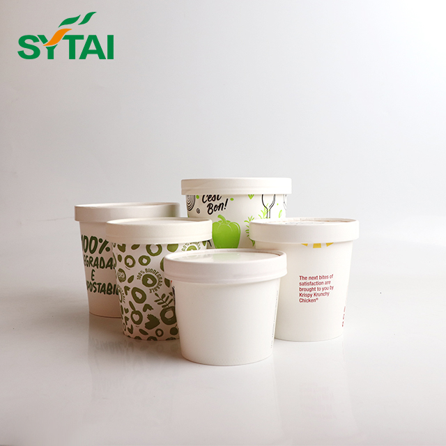 Tasses à soupe jetables Kraft de 16 oz pour utilisation en restaurant