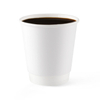 Disposable whilte tasse de café en papier peint double