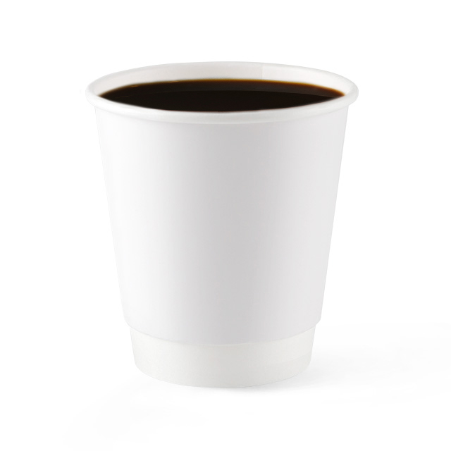 Disposable whilte tasse de café en papier peint double