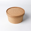 Disposable à emporter Kraft Paper Salad Bowl 500 ml / 750 ml / 1000 ml / 1100 ml / 1300 ml / 1500 ml