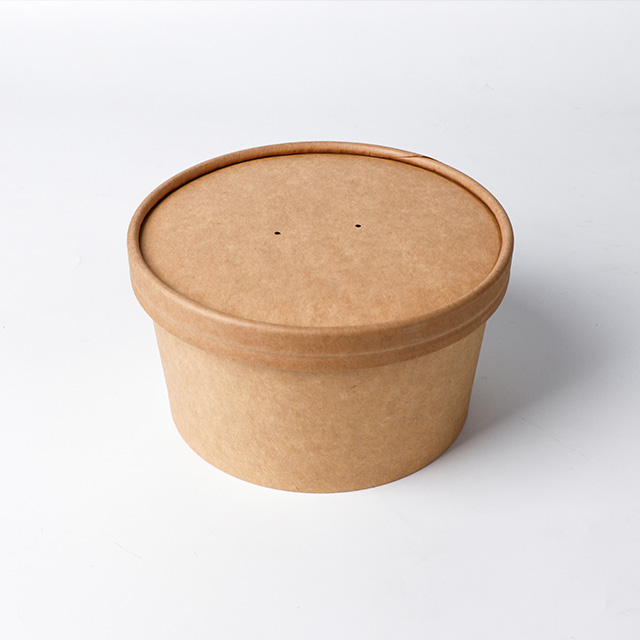 Disposable à emporter Kraft Paper Salad Bowl 500 ml / 750 ml / 1000 ml / 1100 ml / 1300 ml / 1500 ml