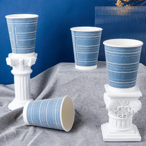 Tasse de papier peint à un simple portable épaissi chaud et froid 12 oz