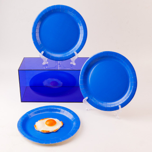 Plaques de papier coloré jetables respectueuses de l'environnement