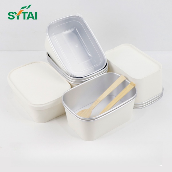 Gamme de bols carrés en papier kraft recyclable 