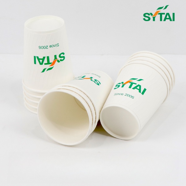 Vente en gros de gobelets en papier gaufré blanc 22 oz
