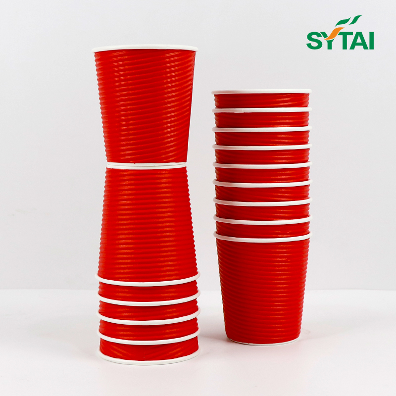 Tasses à café en papier ondulé personnalisées en gros
