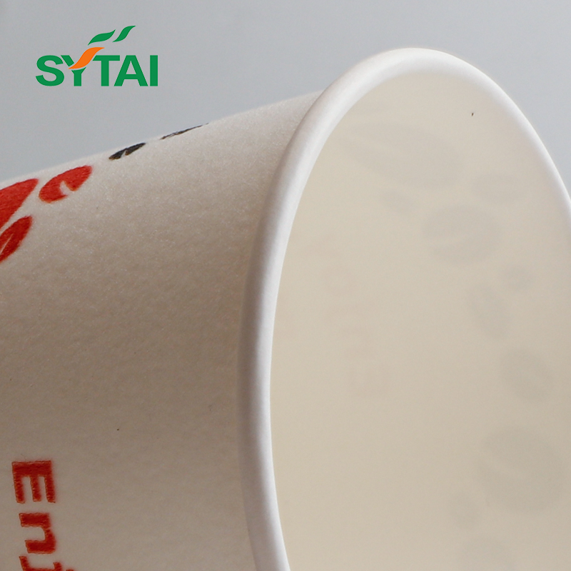 Tasses de papier jetables de caisson de mousse à mur unique de la catégorie comestible 8oz