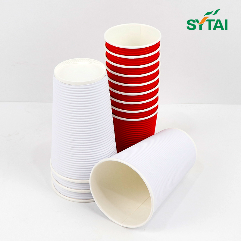 Tasses à café en papier ondulé personnalisées en gros