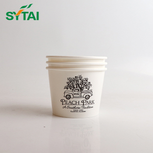 Tasses et couvercles de crème glacée jetables de 10 oz
