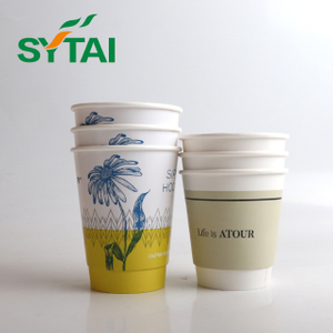 Tasse de papier de café jetable à double paroi de 22 oz