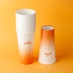 Gobelet en papier jetable pour boissons gazeuses froides avec couvercle