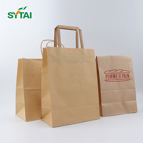 Sacs en papier kraft à emporter en gros 