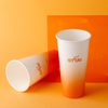 Gobelet en papier jetable pour boissons gazeuses froides avec couvercle