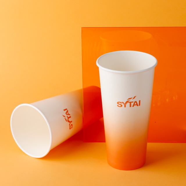 Gobelet en papier jetable pour boissons gazeuses froides avec couvercle