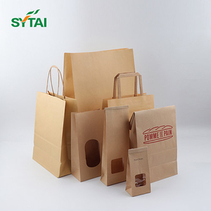 Sacs en papier kraft à emporter en gros 