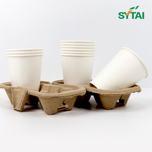 Porte-gobelets en pâte à papier, porte-boissons jetables