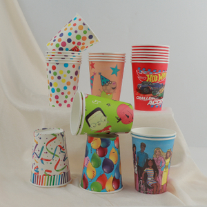 Fournitures de fête de festival Gobelets en papier colorés – Gobelets jetables colorés en vrac pour la vente en gros et les événements