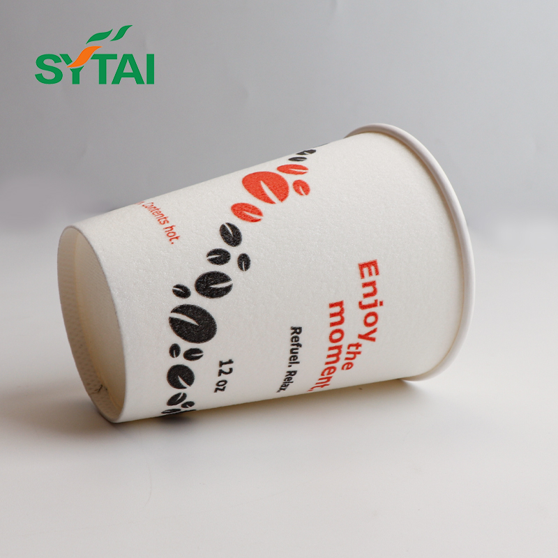 Tasses de papier jetables de caisson de mousse à mur unique de la catégorie comestible 8oz